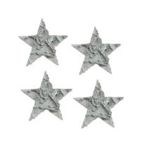 Product Scatter decoration birch star whitened Ø4cm 80 pcs
