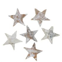 Product Birch stars mini 2cm - 2.5cm whitewashed 150p