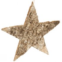 Product Birch stars for hanging decorative stars birch bark 20cm 4 pcs