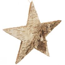 Product Birch stars for hanging stars birch bark natural 15cm 6 pcs
