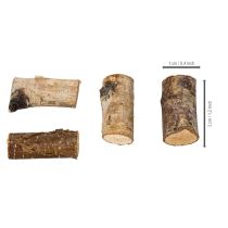Product Decorative birch wood pieces with bark for crafts, 3cm, 300g