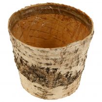 Product Birch pot planter made of bark with foil Ø15cm H13cm 3pcs