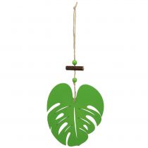 Leaf 14.5cm for hanging green