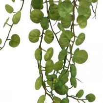 Hanging green plant artificial leaf hanger 5 strands 58cm