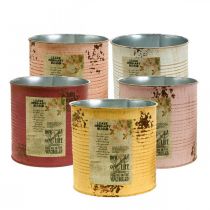 Deco tin vintage tin can Ø15.5cm H15cm Different colours