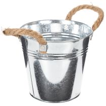 Product Glossy metal bucket with rope handles, Ø16cm