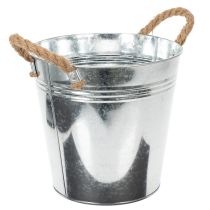 Product Glossy metal bucket with rope handles, Ø22cm