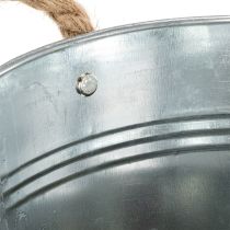 Product Glossy metal bucket with rope handles, Ø25cm