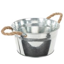 Product Glossy metal bowl with rope handles, Ø22cm