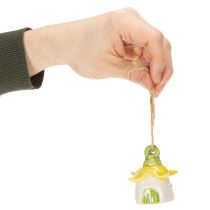 Product Hanging decoration flower ceramic fairy house as decoration for hanging 6cm 6pcs