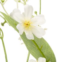 Product Decorative apple blossom branch as an artificial flower for bright living room accents, cream, 108cm, 2 pieces