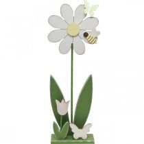 Flower decoration with bee, wooden decoration for spring H56cm