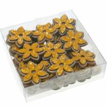 Product Flowers and bees to scatter orange wooden scatter decoration spring 36 pcs