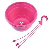 Product Hanging flower basket pink plant pot with holes Ø25cm H50cm