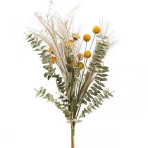 Product Artificial flowers Craspedia feather grass eucalyptus 55cm bunch