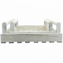 Product Flower Box Shabby Chic Planter Wood White 38/31cm Set of 2