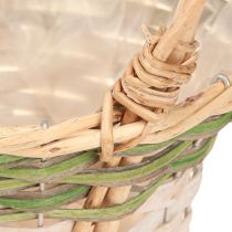 Product Flower Basket Handle Natural Green Grey White Ø18–26cm Set of 3