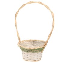 Product Flower Basket Handle Natural Green Grey White Ø18–26cm Set of 3