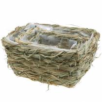 Product Flower basket, decorative basket made of hay, planter, decorative basket square set of 3