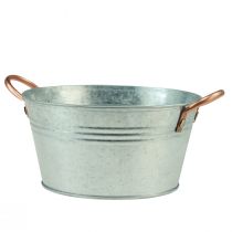 Product Round flower bowl with handles, metal bowl Ø17.5cm H9cm