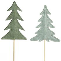 Product Flower stick felt decoration green Christmas tree 11x3.5cm 6 pcs