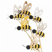 Flower plug bee, decorative plug wood, bee decoration 12pcs