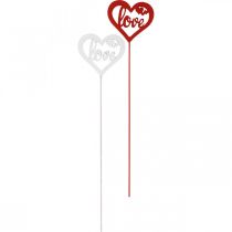 Product Flower plug heart red wooden decorative plug Love 7cm 12pcs