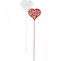 Product Flower plug heart red, white decorative plug Valentine's Day 7cm 12pcs