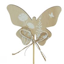 Product Flower plug wooden butterfly decoration flowers 9 cm 12 pieces