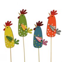 Product Flower plug Easter funny chickens wood 5.5×10cm 12pcs