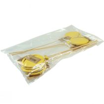 Product Flower stick bouquet decoration cake topper balloon yellow 28cm 8 pcs