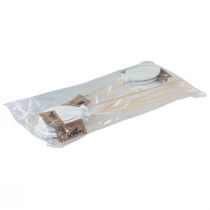 Product Flower stick bouquet decoration cake topper balloon white 28cm 8 pcs