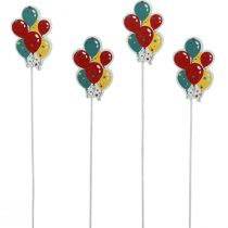 Product Flower Stick Bouquet Decoration Cake Topper Balloons Colorful 26cm 15 Pcs