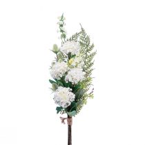 Artificial Flower Bouquet Snowball Teasel Artificial Fern 65cm