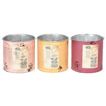 Product Vintage Design Flower Pot Can for Living Room and Office Decoration 15cm 3pcs