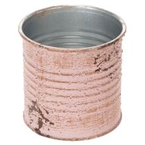 Product Flower pot decorative tin round antique rose metal planter Ø8cm H7.5cm
