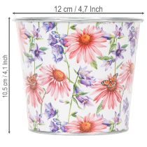 Product Flower pot, spring decoration, planter, metal, Ø12cm, H10.5cm
