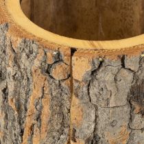 Product Flowerpot wood bark planter gnome rust H24cm