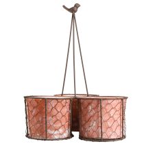 Product Flowerpot Ceramic Mesh Basket Metal Brown Ø30cm H11.5cm