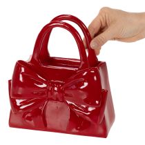 Product Decorative handbag vase with bow, glossy, 22cm