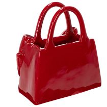 Product Decorative handbag vase with bow, glossy, 22cm