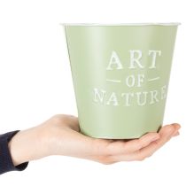 Product Zinc flower pot Art of Nature mint green Ø17.5cm H15cm