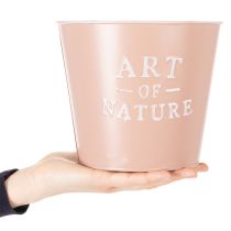 Product Art of Nature Vintage-Style Round Planters Set - 3 Pastel Metal Pots, 17cm