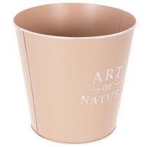 Product Zinc flower pot, metal planter, antique rose, Ø22cm H21cm