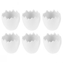 Product Flowerpot Ceramic Egg White Planter Ø8cm H8.5cm 6 pcs