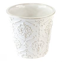 Product Flowerpot Ceramic Planter White Cream Beige Ø13.5cm 2 pcs