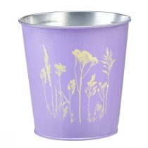 Product Flowerpot metal flower planter purple Ø11,5cm H11,5cm