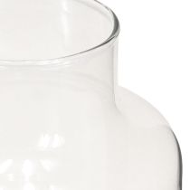 Product Flower vase glass decorative vase with neck clear Ø14.5cm H25cm