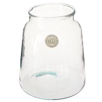 Product Flower vase glass clear glass vase table decoration Ø18cm H22cm