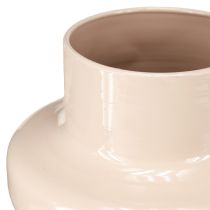 Product Flower vase metal brown cappuccino enamel Ø17cm H23cm